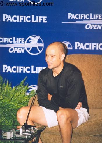 Andre Agassi in shorts