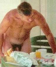 Brad Pitt posing naked