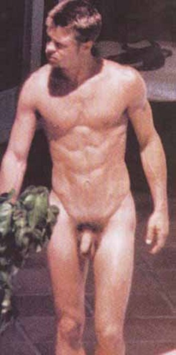 Brad Pitt nude with his dick outside