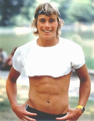 Christopher Atkins showing sexy belly