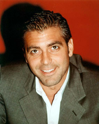 George Clooney posing sexy