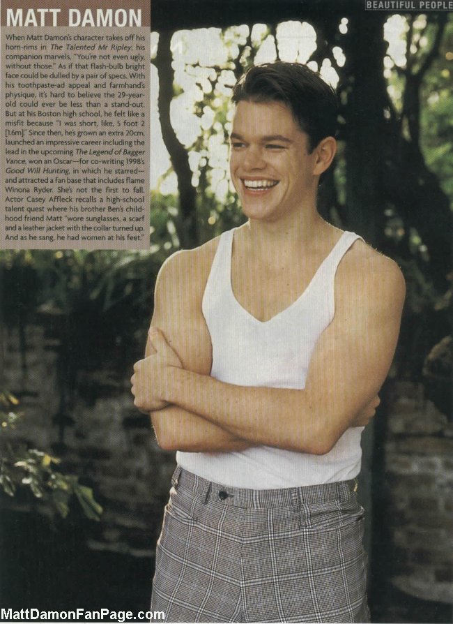 Matt Damon posing hot