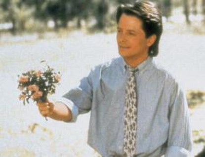 Michael J. Fox posing sexy