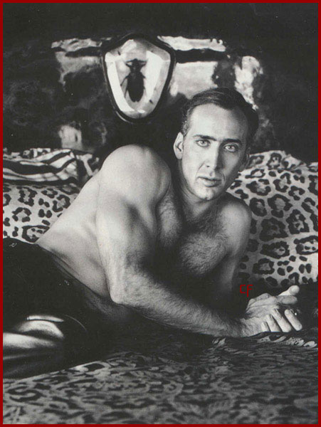Nicolas Cage posing hot