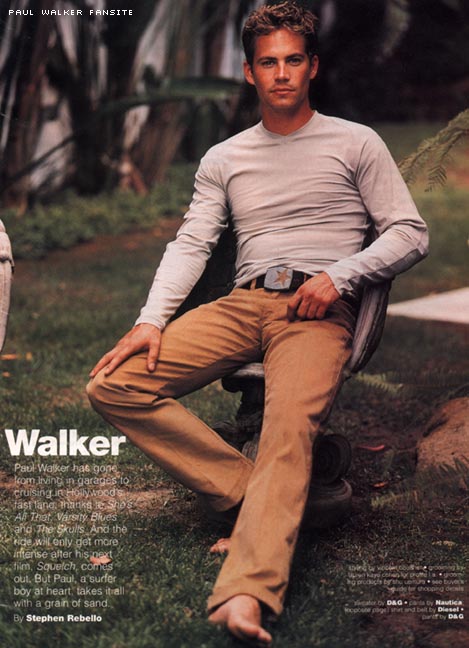 Paul Walker posing sexy