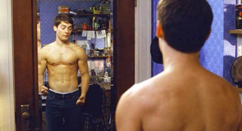 Tobey Maguire posing hot