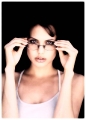 Angelina Jolie wearing glasses