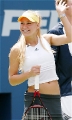 Anna Kournikova on the tennis court