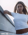 Beyonce Knowles in sexy white top
