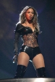 Beyonce Knowles  wearing hot leather dress
