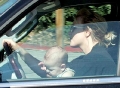 Britney Spears and her kid driving