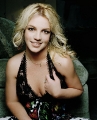 Britney Spears wearing black dress