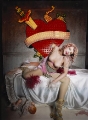 Courtney Love posing in lingerie