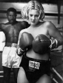 Drew Barrymore as a boxer