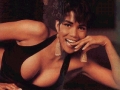 Halle Berry in sexy dress with huge neckline
