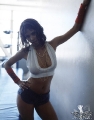 Halle Berry wearing sexy transparent shimmy