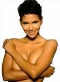 Halle Berry posing topless