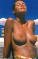 Sexy Heidi Klum sunbathing topless 