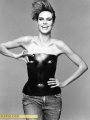 Heidi Klum in leather corset
