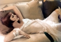 Natalie Portman posing in white sexy transparent dress 