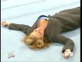 Stephanie McMahon laying on the ring