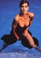 Teri Hatcher posing in wet hot lingerie inside swimming pool