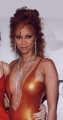 Tyra Banks wearing hot dress with sexy neckline