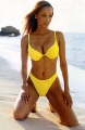 Tyra Banks posing in hot yellow bikini