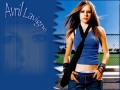 Avril Lavigne wearing blue shimmy