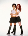 TATU posing together in transparent shimmies