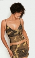 Catherine Bell wearing sexy cammo clothing 