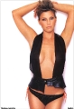 Charisma Carpenter in black leather lingerie