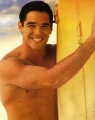 Hot Dean Cain posing shirtless