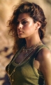 Eva Mendes posing on the desert