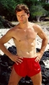 Maxwell Caulfield posing shirtless