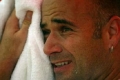 Andre Agassi sweaty