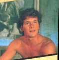 Shortless Patrick Swayze looks sexy