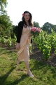 Liv Tyler posing in the garden