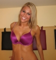 Melissa Midwest wearing purple hot bra