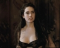 Jennifer Connelly wearing sexy black lingerie