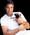 George Clooney posing sexy