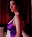 Jennifer Connelly wearing violet dress