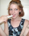 XXX Raimi putting a dildo into her mouth
