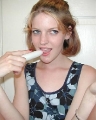XXX Raimi putting a dildo into her mouth